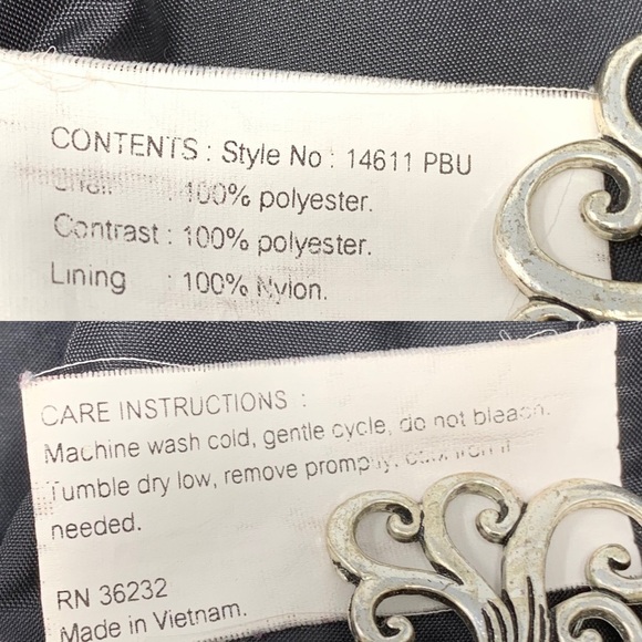 Gallery Hooded Trench Coat Size LP Black Long Zip Rain Resistant Detachable Hood - Picture 11 of 13